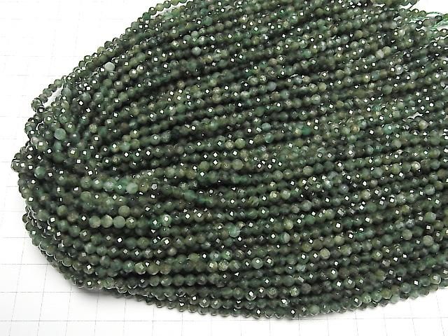 【動画】【素晴らしい輝き】グリーンマイカインクォーツAA+ ラウンドカット4mm 1連(約37cm) サムネイル4