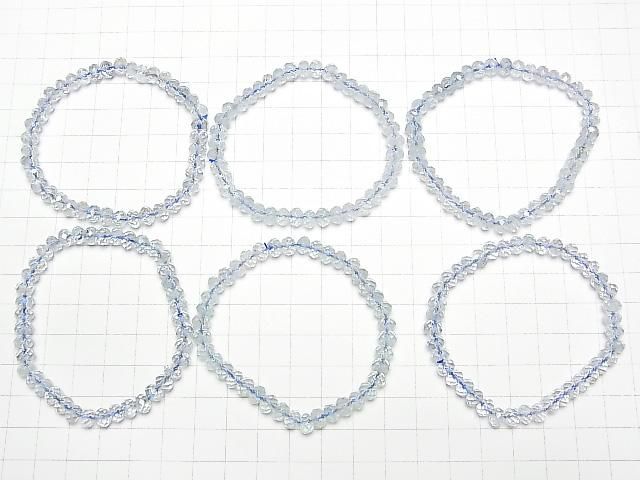 【動画】宝石質スカイブルートパーズAA++ ボタンカット6×6×4mm 1連(ブレス) サムネイル4