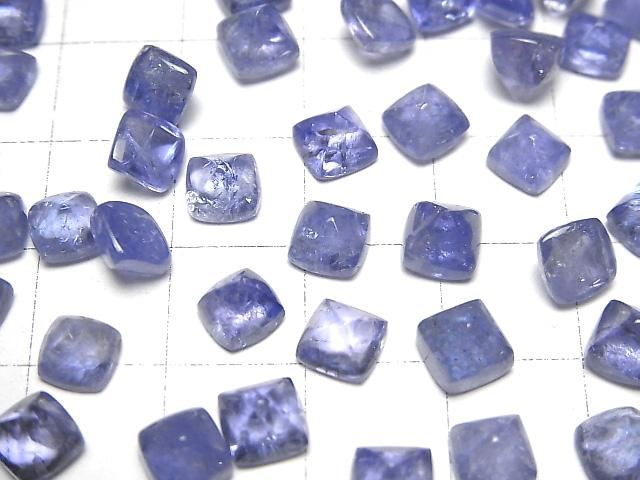 【動画】宝石質タンザナイトAAA- シュガーローフカット6×6mm 2個 サムネイル3