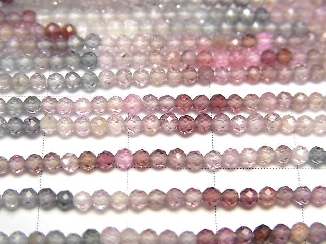 【動画】【素晴らしい輝き】宝石質マルチカラースピネルAAA 極小ラウンドカット2mm 半連/1連(約30cm) サムネイル2