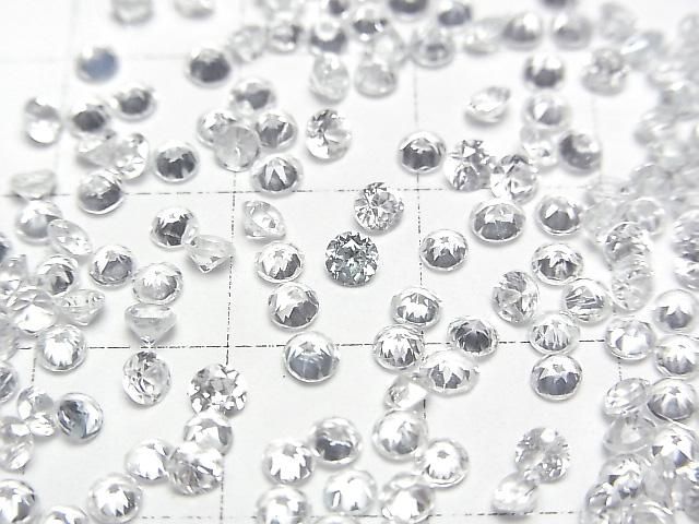 【動画】宝石質天然ホワイトジルコンAAA ルース ラウンドファセットカット3×3mm 10粒 サムネイル2