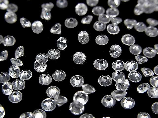 【動画】宝石質天然ホワイトジルコンAAA ルース ラウンドファセットカット3×3mm 10粒 サムネイル3