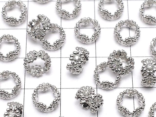 【動画】メタルパーツ ロンデル8×8×4mm シルバーカラー(CZ付) 2個 サムネイル3