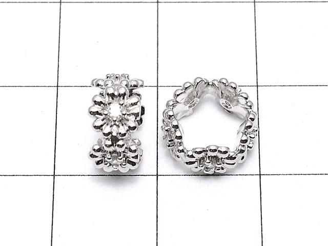 【動画】メタルパーツ ロンデル10×10×5mm シルバーカラー(CZ付) 2個 サムネイル2