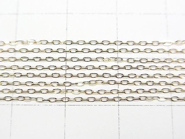 【動画】【K10 Yellow Gold】多面カット平小豆(あずき)チェーン 約1mm幅 ネックレス 1本 サムネイル3