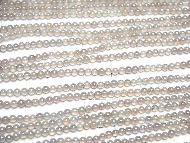 【動画】フラッシュ・グレーオニキス 極小ラウンド2mm 1連(約34cm) サムネイル3