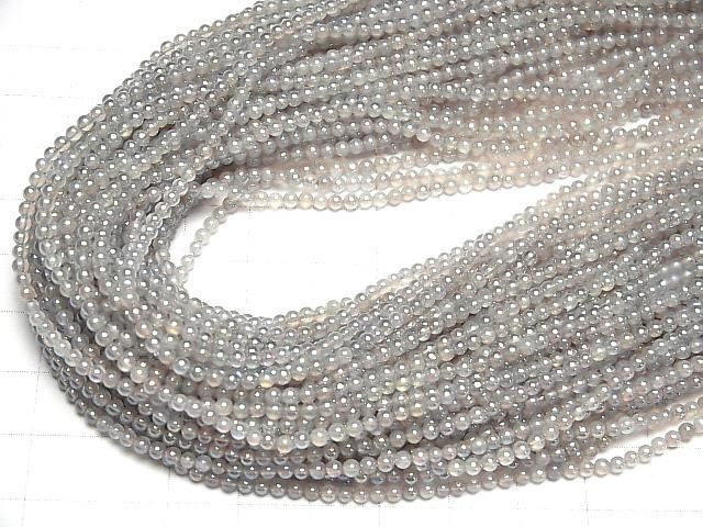 【動画】フラッシュ・グレーオニキス 極小ラウンド2mm 1連(約34cm) サムネイル4