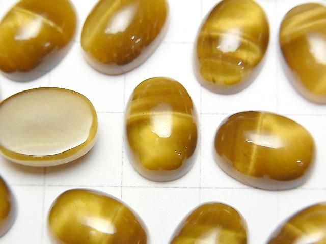 【動画】ゴールデンタイガーアイAA++ オーバル カボション14×10mm 2個 サムネイル2