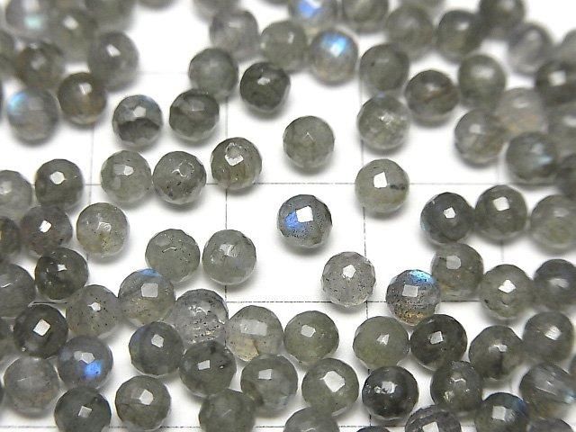 【動画】宝石質ラブラドライトAAA 片穴ラウンドカット4mm 10粒 サムネイル2