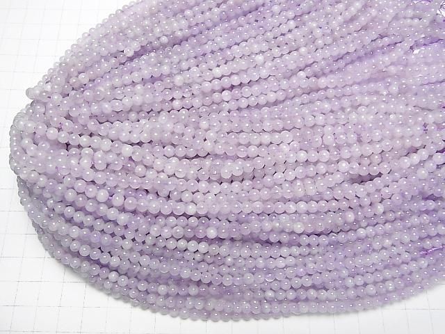 【動画】ラベンダーアメジストAA ラウンド4mm 1連(約37cm) サムネイル4
