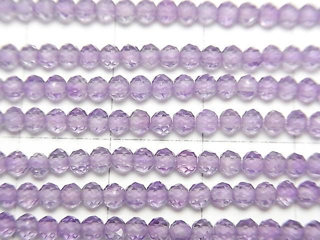 【動画】【素晴らしい輝き】宝石質ピンクアメジストAAA セミラウンドカット3mm 1連(約30cm) サムネイル2