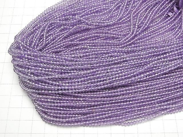【動画】【素晴らしい輝き】宝石質ピンクアメジストAAA セミラウンドカット3mm 1連(約30cm) サムネイル4