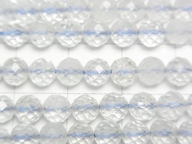 【動画】【素晴らしい輝き】天然ホワイトトパーズAA++ ラウンドカット5mm 1連(約37cm) サムネイル2