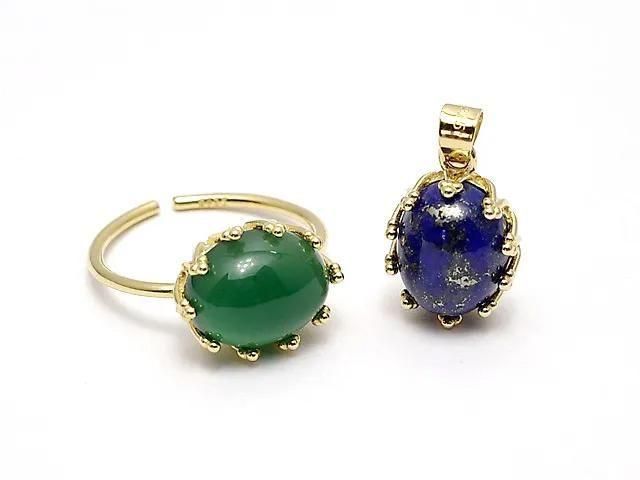 ��ư���Silver925 ���饦�� �ڥ����ȶ��� �����Х�14��10mm 18KGP 1�Ĥβ���-4