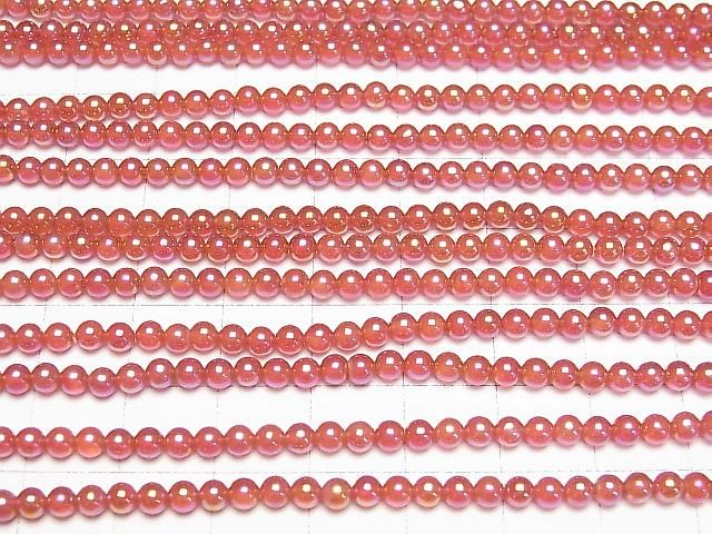 【動画】フラッシュ・レッドアゲート ラウンド3mm 1連(約37cm) サムネイル3