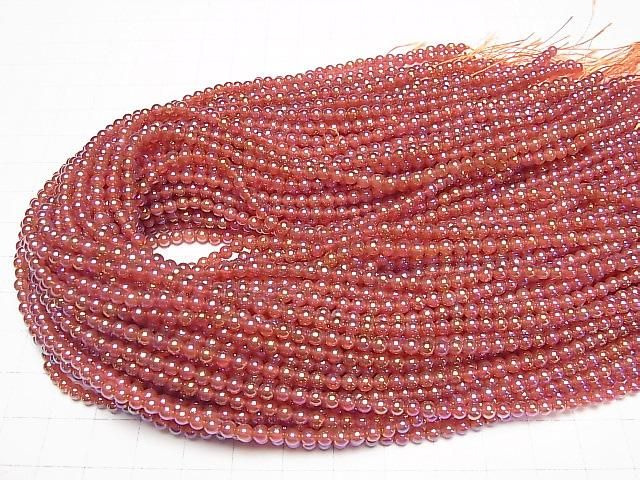 【動画】フラッシュ・レッドアゲート ラウンド3mm 1連(約37cm) サムネイル4