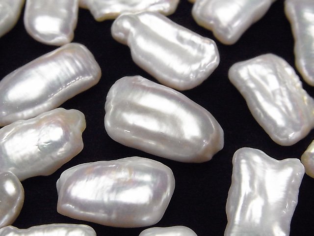 淡水真珠 ケシパール ルース 大粒バロック15～21mm ホワイト 5粒