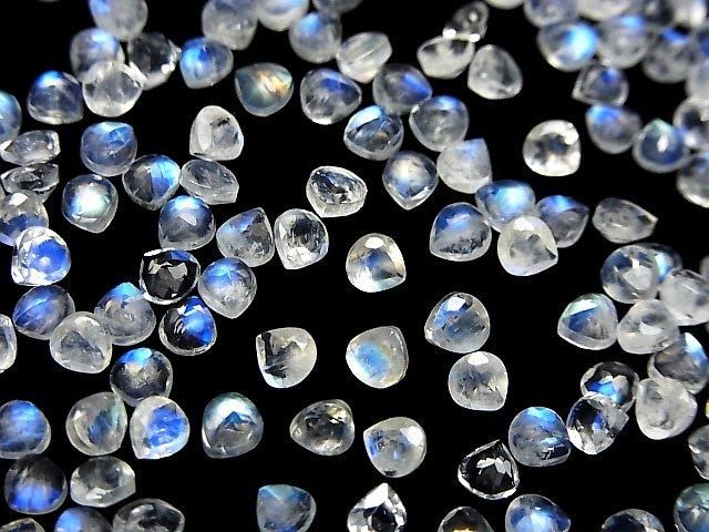 【動画】宝石質レインボームーンストーンAAA ルース マロンファセットカット4×4mm 5粒 サムネイル4