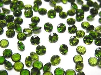 【動画】宝石質クロムダイオプサイドAAA ルース ラウンドファセットカット4×4mm 5粒