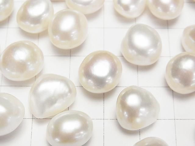 【動画】【粒売り】淡水真珠AAA- ルース ポテト~バロック12~14mm ホワイト 2粒 サムネイル2
