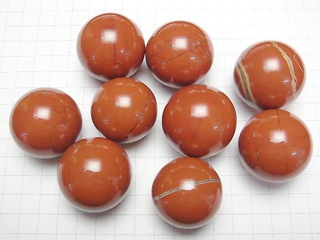 【動画】レッドジャスパー スフィア・ラウンド34~37mm 1個 サムネイル4