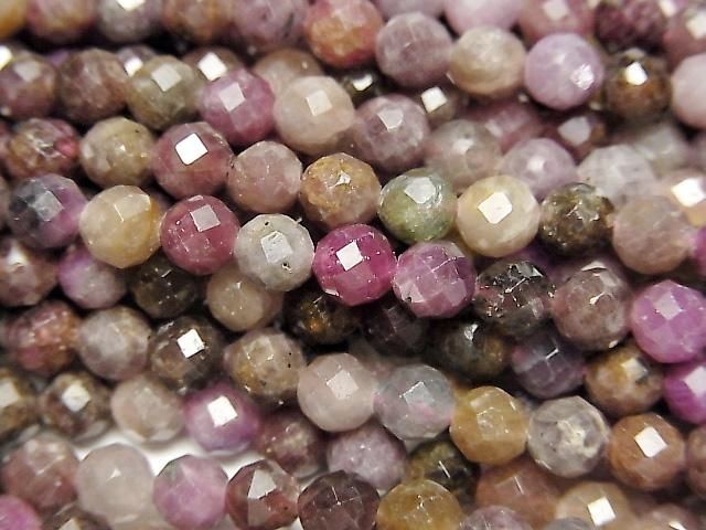 【動画】【素晴らしい輝き】マルチカラーサファイアAA ラウンドカット5mm 1連(約37cm)の画像