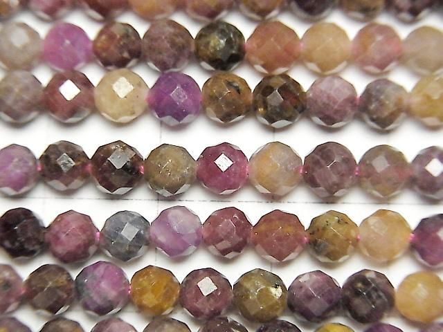 【動画】【素晴らしい輝き】マルチカラーサファイアAA ラウンドカット5mm 1連(約37cm) サムネイル2