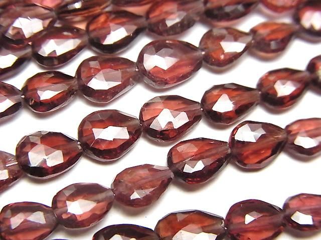 【動画】宝石質モザンビークガーネットAA++ 縦穴ペアシェイプカット 1連(約18cm)の画像