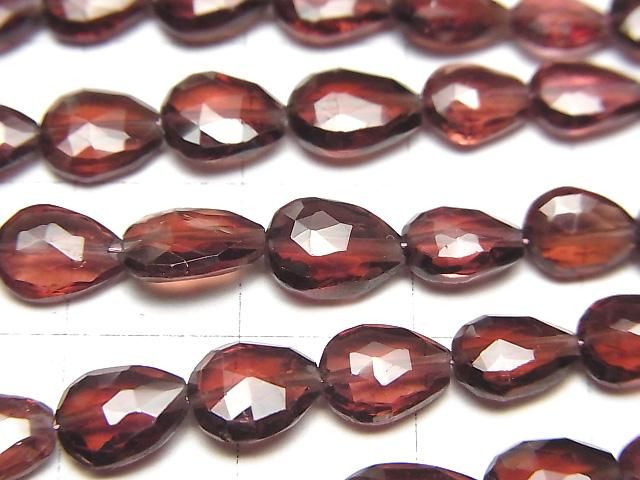 【動画】宝石質モザンビークガーネットAA++ 縦穴ペアシェイプカット 1連(約18cm) サムネイル2