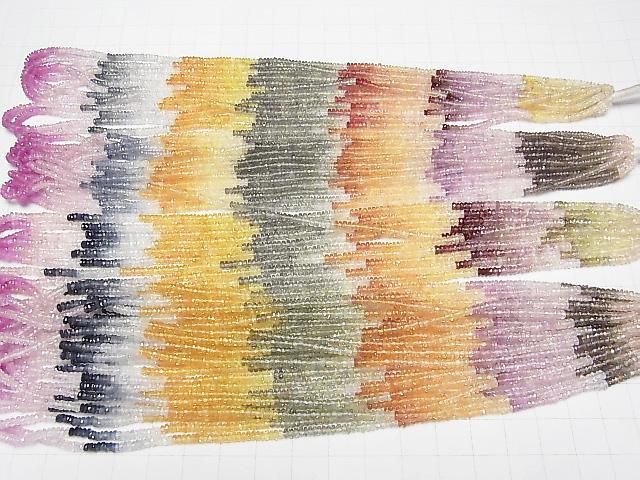 【動画】宝石質マルチカラーサファイアAAA ボタンカット 半連/1連(約44cm) サムネイル4