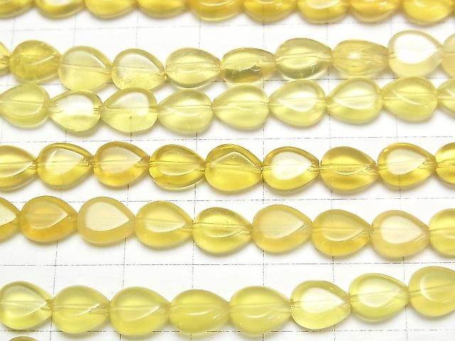 【動画】イエローオパールAA++ 縦穴ペアシェイプ(プレーン)9×7mm 1連(約18cm) サムネイル3