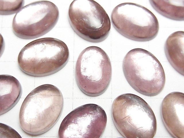 【動画】ロイヤルレピドライトキャッツアイAAA オーバル カボション13×10mm 1個 サムネイル2