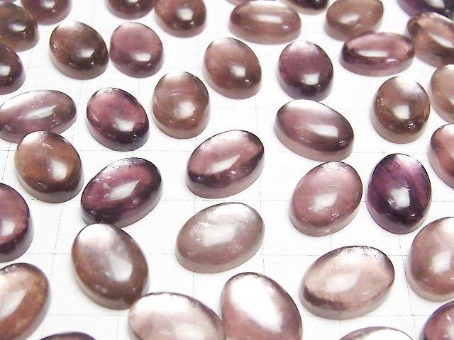【動画】ロイヤルレピドライトキャッツアイAAA オーバル カボション13×10mm 1個 サムネイル3