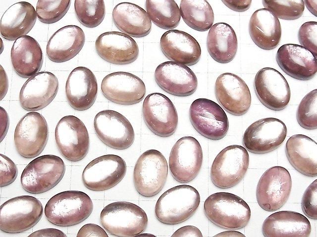 【動画】ロイヤルレピドライトキャッツアイAAA オーバル カボション13×10mm 1個 サムネイル4