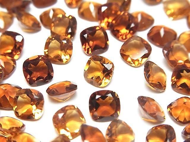 【動画】宝石質マデイラシトリンAAA ルース スクエアファセットカット6×6mm 2粒の画像