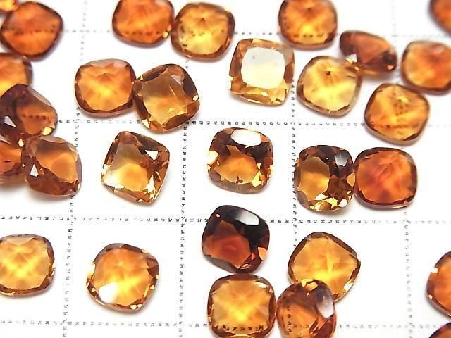 【動画】宝石質マデイラシトリンAAA ルース スクエアファセットカット6×6mm 2粒 サムネイル2