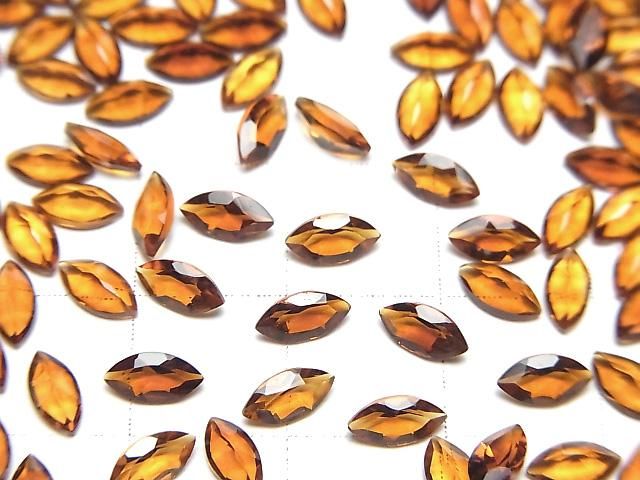 【動画】宝石質マデイラシトリンAAA ルース マーキスファセットカット6×3mm 10粒 サムネイル3