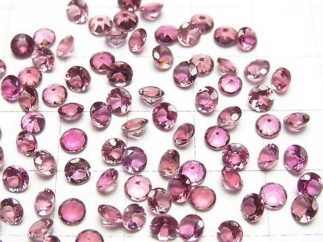 【動画】宝石質ピンクトルマリンAAA ルース ラウンドファセットカット4×4mm 2粒 サムネイル3