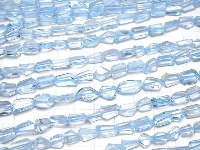 【動画】宝石質スカイブルートパーズAA++ タンブルカット 半連/1連(約30cm) サムネイル4