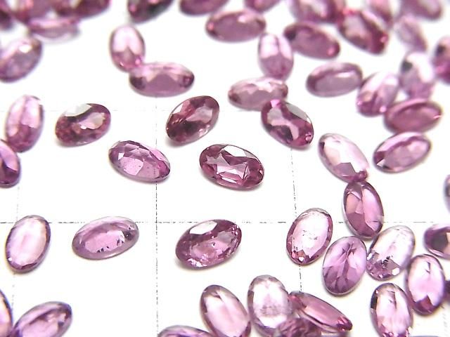 【動画】宝石質マラヤガーネットAAA ルース オーバルファセットカット5×3mm 3粒 サムネイル2