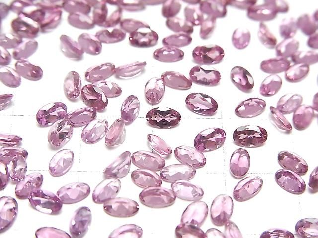 【動画】宝石質マラヤガーネットAAA ルース オーバルファセットカット5×3mm 3粒 サムネイル4
