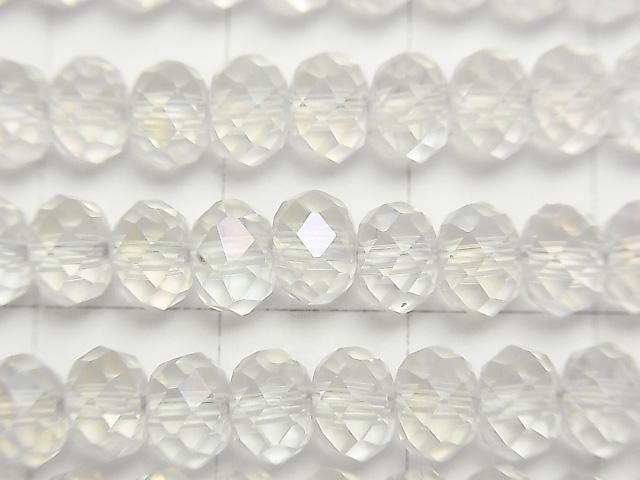 【動画】【素晴らしい輝き】アクアクリスタル ボタンカット6×6×4mm 半連/1連(約36cm) サムネイル2