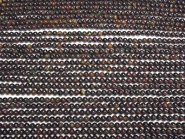 【動画】アイアンタイガーアイ ラウンド3mm 1連(約38cm) サムネイル3