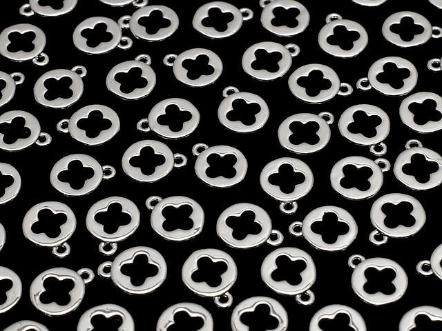 メタルパーツ エンドチャーム コイン5×5mm シルバーカラー 4個 サムネイル3