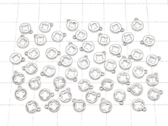 メタルパーツ エンドチャーム コイン5×5mm シルバーカラー 4個 サムネイル4
