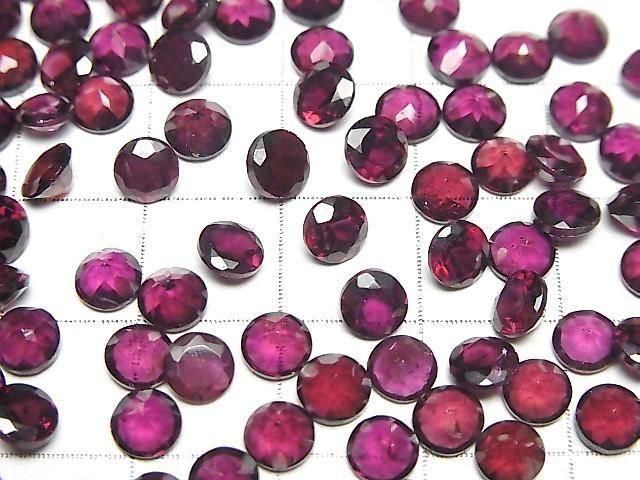 【動画】宝石質ピンクパープルガーネットAAA ルース ラウンドファセットカット5×5mm 5粒 サムネイル3