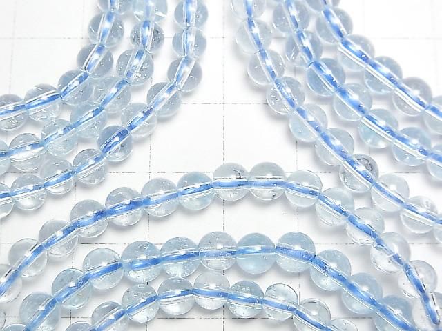 【動画】宝石質スカイブルートパーズAA++ ラウンド5mm 1連(ブレス) サムネイル3