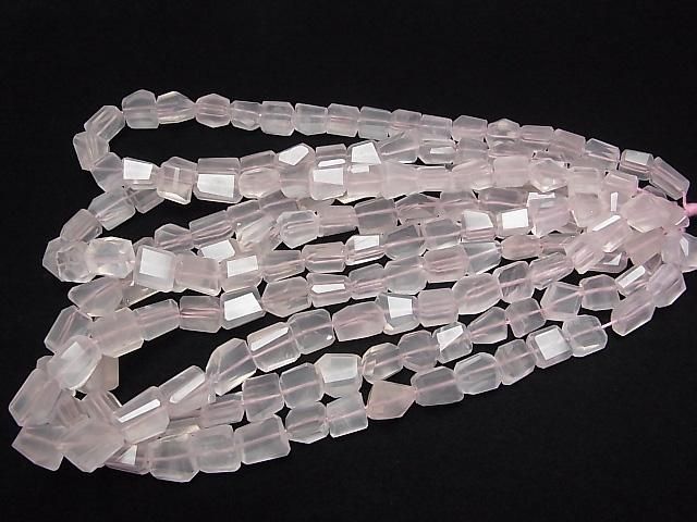 【動画】宝石質ローズクォーツAAA- タンブルカット 1/4連~1連(約37cm) サムネイル4