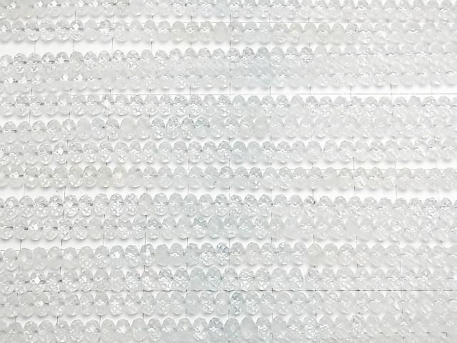 【動画】【素晴らしい輝き】天然ホワイトトパーズAA++ ボタンカット5.5×5.5×3.5mm 1連(約37cm) サムネイル3