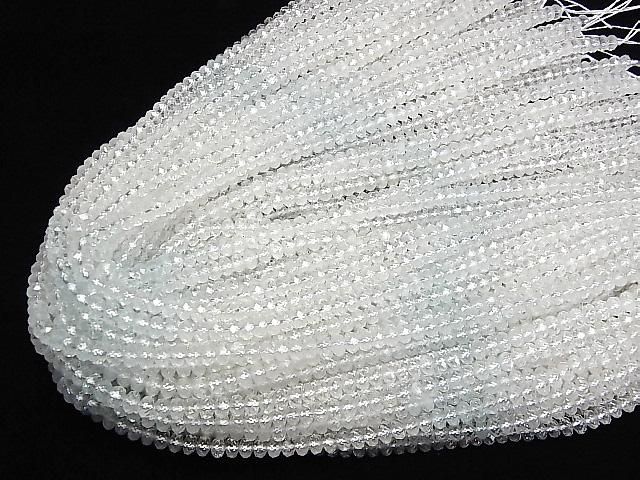 【動画】【素晴らしい輝き】天然ホワイトトパーズAA++ ボタンカット5.5×5.5×3.5mm 1連(約37cm) サムネイル4